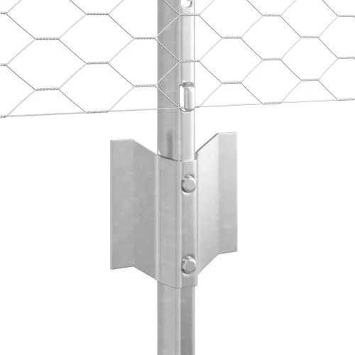  Kerítésoszlopok 11 db U-csatorna 60 cm Horganyzott Acél