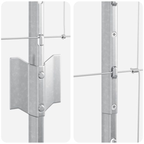  Kerítésoszlopok 22 db U-csatorna 100 cm horganyzott acél