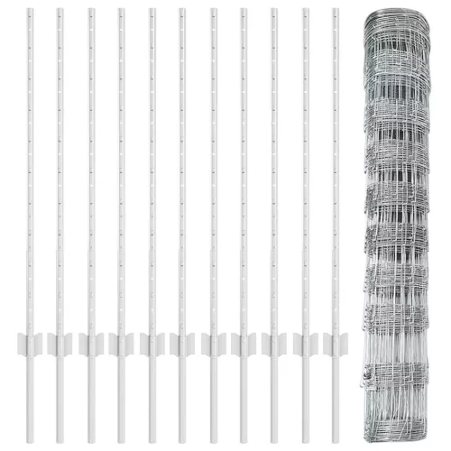  Kerítésoszlop 22 db U-csatorna 100 cm Horganyzott Acél