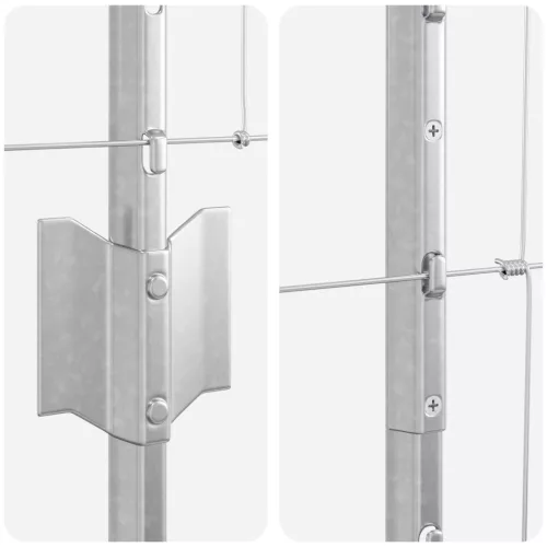  Kerítésoszlop 22 db U-csatorna 100 cm Horganyzott Acél