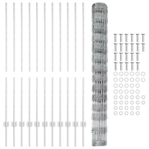  Kerítésoszlopok 22 db U-alakú 140 cm horganyzott acél