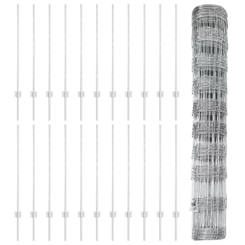  Kerítés Postok 22 db U-Channel 100 cm Horganyzott Acél