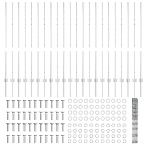  Kerítés Oszlopok 22 db U-Channel 120 cm Horganyzott Acél