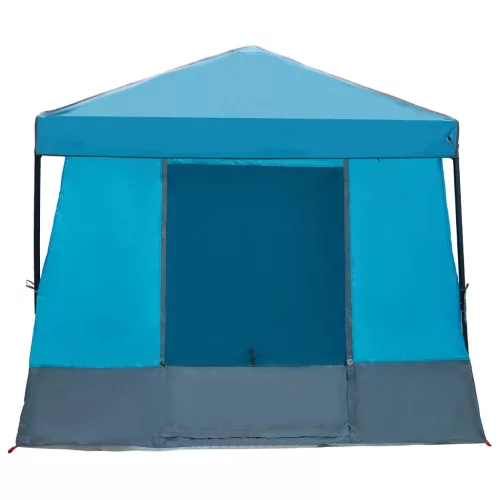  Kemping sátor szett tetővel 2 pcs Kék Taffeta és Szövet