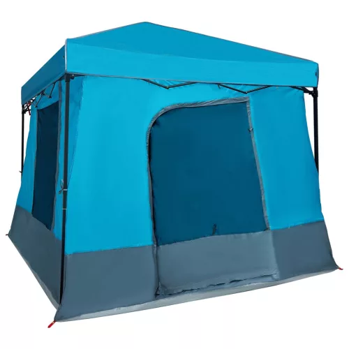  Kemping sátor szett tetővel 2 pcs Kék Taffeta és Szövet