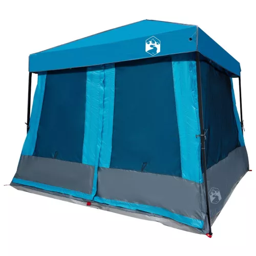  Kemping sátor szett tetővel 2 pcs Kék Taffeta és Szövet