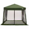  Kemping sátor szett tetővel 2 pcs Zöld Taffeta és Szövet