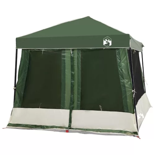  Kemping sátor szett tetővel 2 pcs Zöld Taffeta és Szövet