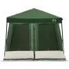 Kemping sátor szett tetővel 2 pcs Zöld Taffeta és Szövet