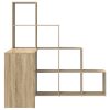  Sarokíróasztal polcokkal tárolóval sonoma tölgy 101,5 x 149,5 x 149,5 cm
