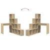  Sarokíróasztal polcokkal tárolóval sonoma tölgy 101,5 x 149,5 x 149,5 cm