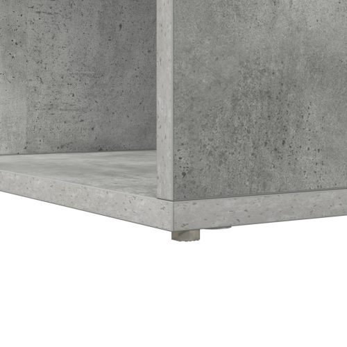  Sarokíróasztal polcokkal tárolóval Beton szürke 101,5 x 149,5 x 149,5 cm