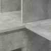  Sarokíróasztal polcokkal tárolóval Beton szürke 101,5 x 149,5 x 149,5 cm