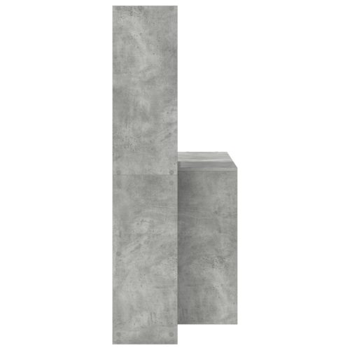 Asztal polcokkal tárolóval Beton szürke 138.5 x 55 x 143 cm Faanyag