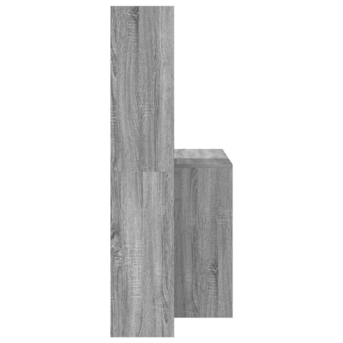  Asztal polcokkal tárolóval Szürke sonoma 138.5 x 55 x 143 cm Faanyag