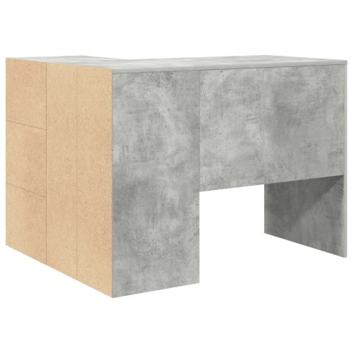  Sarokíróasztal Beton Szürke 102x88x75 cm Mérnöki fa