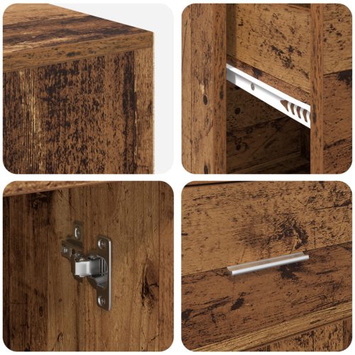  Sarokasztal Régi fa 102x88x75 cm Szerelt fa