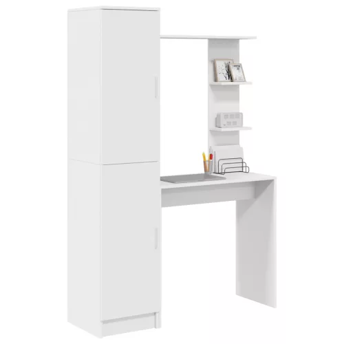  írósztal tárolóval fehér szerelt fával