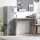  Tárolóval rendelkező íróasztal polcokkal 2 pcs Beton Szürke
