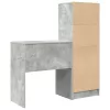  Asztal fiókkal polcokkal tárolóval 2 pcs Beton Szürke