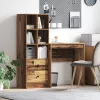 Asztal fiókkal polcokkal tárolóval 2 pcs Öreg fa