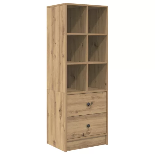  Asztal fiókkal polcokkal tárolóval 2 pcs Artisan tölgy