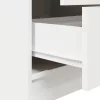  Asztal fiókkal polcokkal tárolóval 2 pcs Fehér