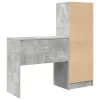  Asztal fiókkal polcokkal tárolóval 2 pcs Beton Szürke