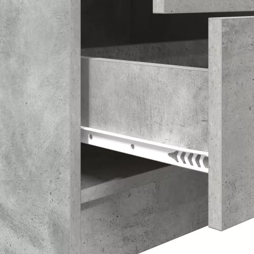  Asztal fiókkal polcokkal tárolóval 2 pcs Beton Szürke