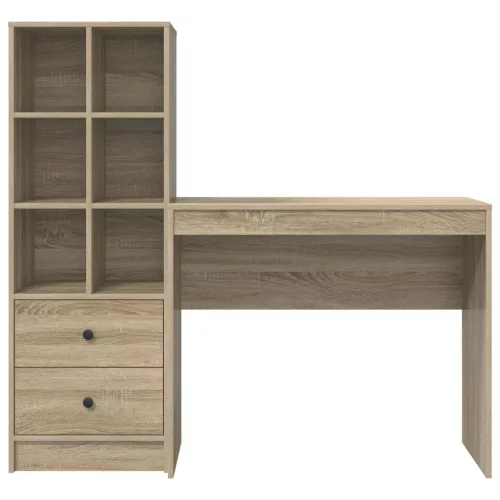  Asztal fiókkal polcokkal tárolóval 2 pcs Sonoma tölgy