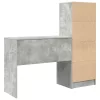  Asztal fiókkal polcokkal tárolóval 2 pcs Beton Szürke