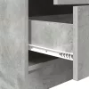  Asztal fiókkal polcokkal tárolóval 2 pcs Beton Szürke