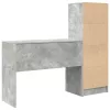  Asztal fiókkal polcokkal tárolóval 2 pcs Beton Szürke
