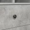  Asztal fiókkal polcokkal tárolóval 2 pcs Beton Szürke