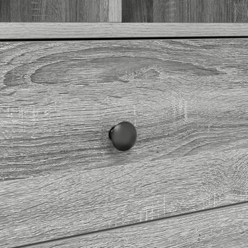  Asztal fiókkal polcokkal tárolóval 2 pcs Szürke Sonoma