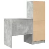  Asztal fiókkal polcokkal tárolóval 2 pcs Beton Szürke