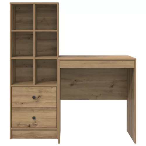  Asztal fiókkal polcokkal tárolóval 2 pcs Artisan tölgy