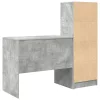  Asztal fiókkal polcokkal tárolóval 2 pcs Beton Szürke