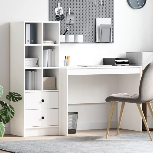  Asztal fiókkal 2 pcs Fehér