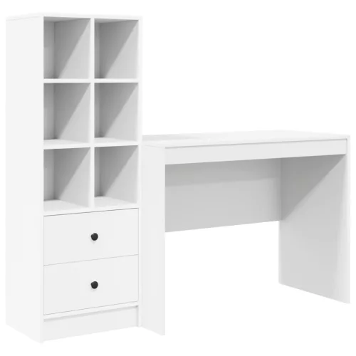  Asztal fiókkal 2 pcs Fehér