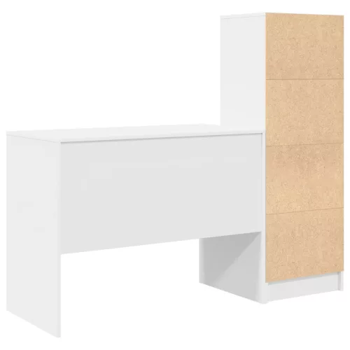 Asztal fiókkal 2 pcs Fehér
