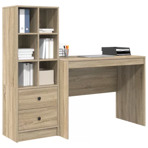  Asztal fiókkal 2 pcs Sonoma tölgy