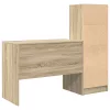 Asztal fiókkal 2 pcs Sonoma tölgy