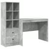  Asztal fiókkal 2 pcs Beton Szürke