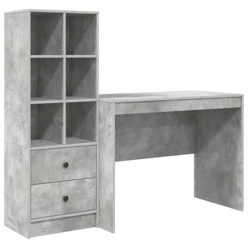  Asztal fiókkal 2 pcs Beton Szürke