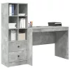  Asztal fiókkal 2 pcs Beton Szürke