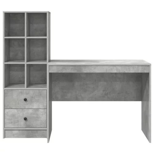  Asztal fiókkal 2 pcs Beton Szürke