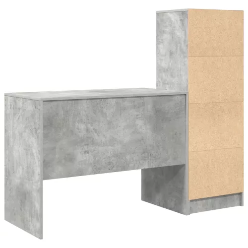  Asztal fiókkal 2 pcs Beton Szürke