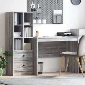 Asztal fiókkal 2 pcs Szürke Sonoma