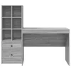  Asztal fiókkal 2 pcs Szürke Sonoma